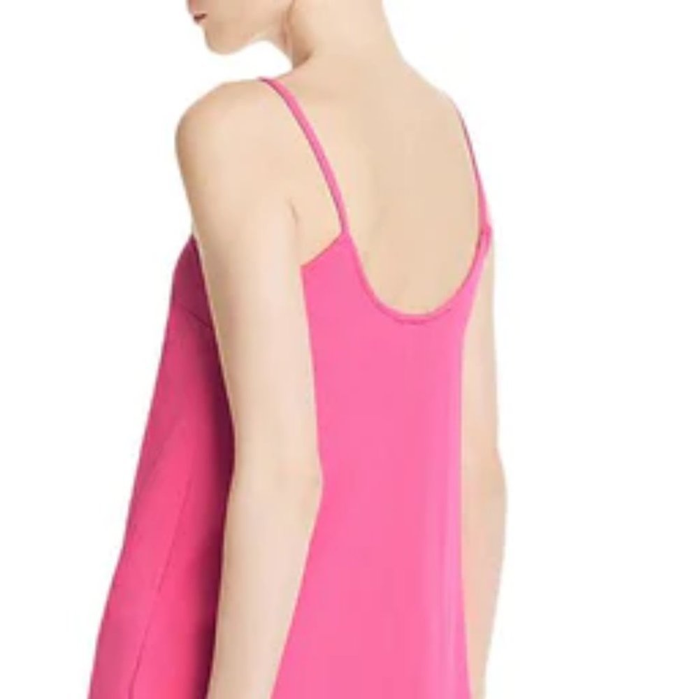 NWT Aqua Women's Hot Pink Flounce Hem Sleeveless Mini Dress - Picture 5 of 5